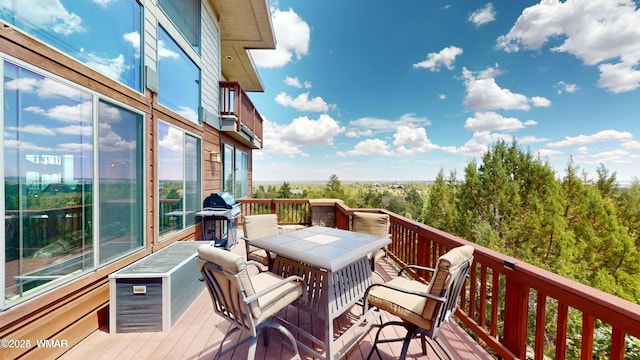 1511 S Canyon Ridge Trl, Show Low, AZ 85901 - wooden deck featuring outdoor dining space and area for grilling