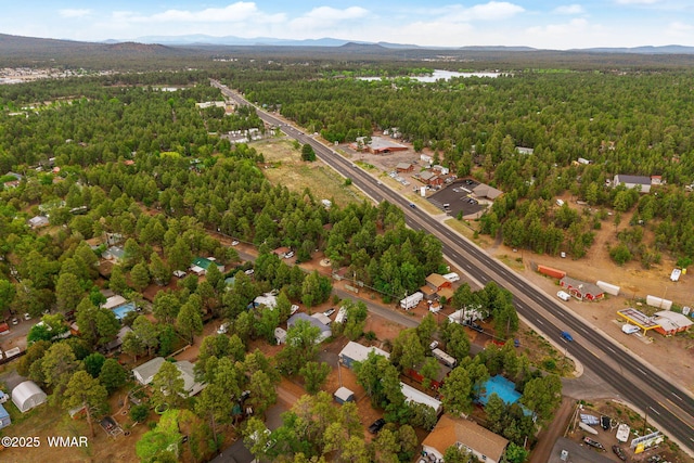 3510 Sunset Ln, Lakeside, AZ 85929 - aerial view of property's location featuring a heavily wooded area and a mountainous background
