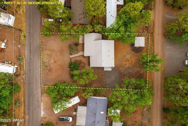 3510 Sunset Ln, Lakeside, AZ 85929 - aerial view of property and surrounding area featuring property parcel outlined