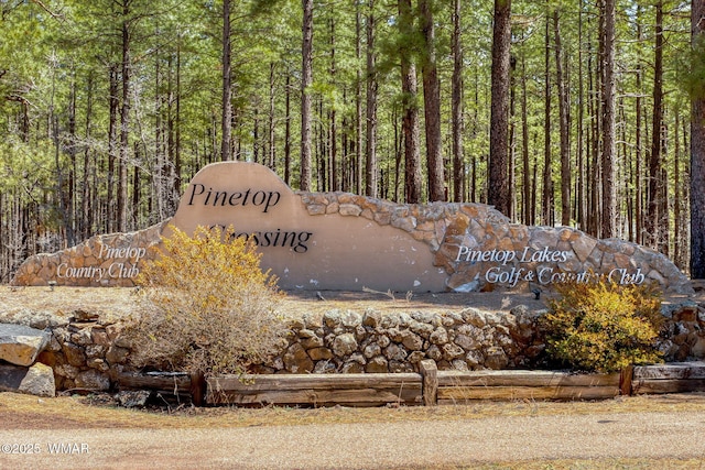 view of community sign