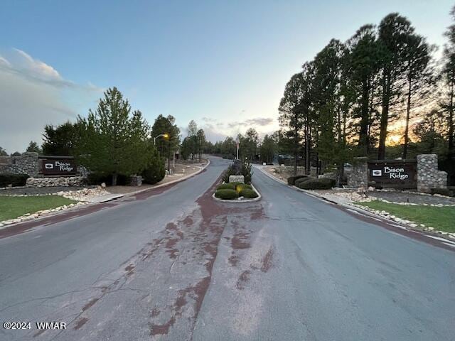 view of road featuring curbs, street lighting, and sidewalks