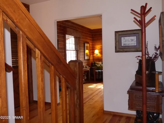 corridor with wood finished floors