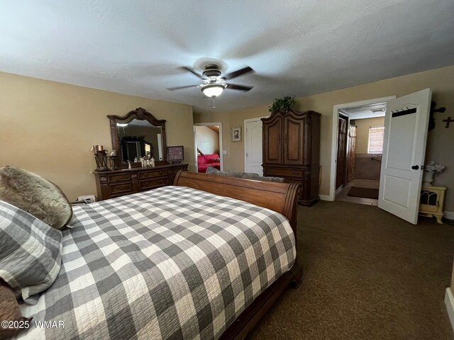 183 N Becker Lake Rd, Springerville, AZ 85938 - bedroom featuring carpet floors and ceiling fan