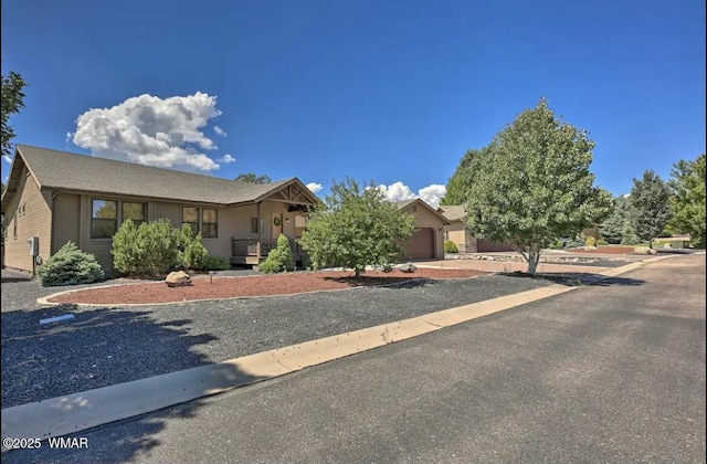 view of front facade with concrete driveway and an attached garage