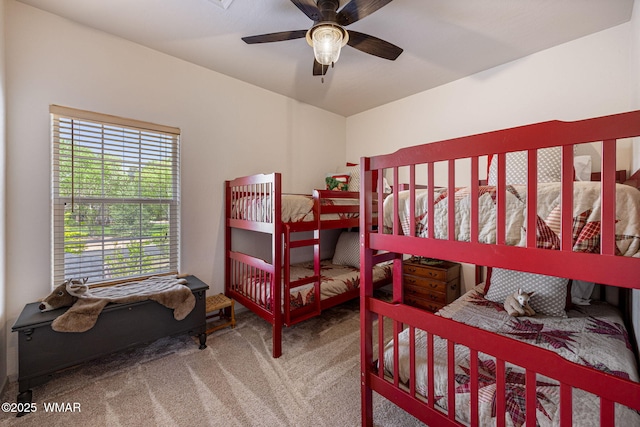 1415 N Lake View Cir, Lakeside, AZ 85929 - carpeted bedroom with a ceiling fan