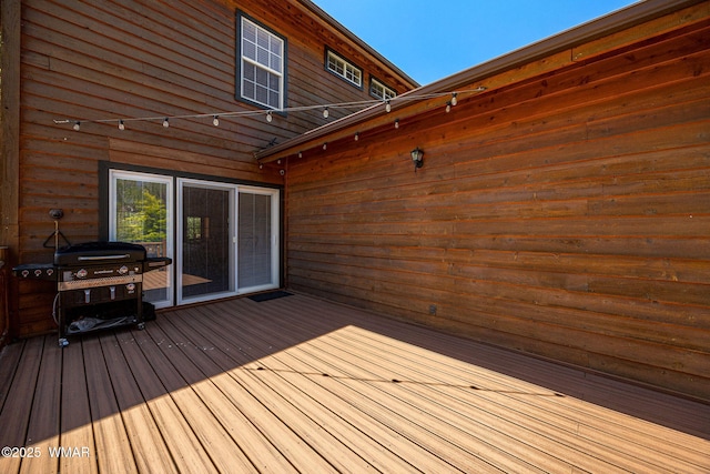 1415 N Lake View Cir, Lakeside, AZ 85929 - wooden terrace with grilling area