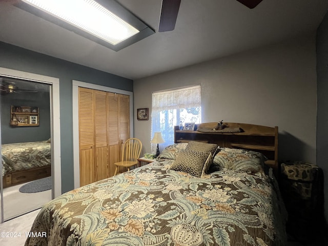 bedroom featuring a closet