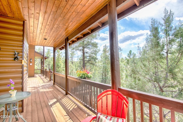 view of wooden terrace