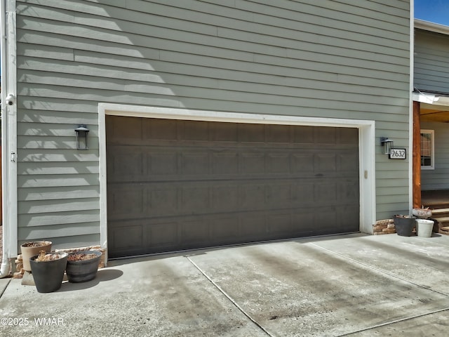 garage with driveway