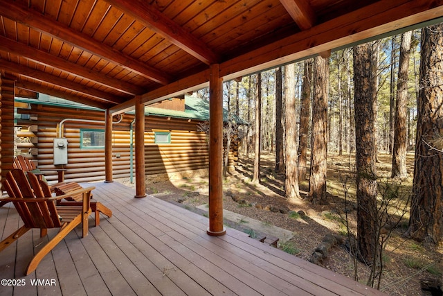 2677 Jackrabbit Dr, Pinetop, AZ 85935 - view of wooden deck