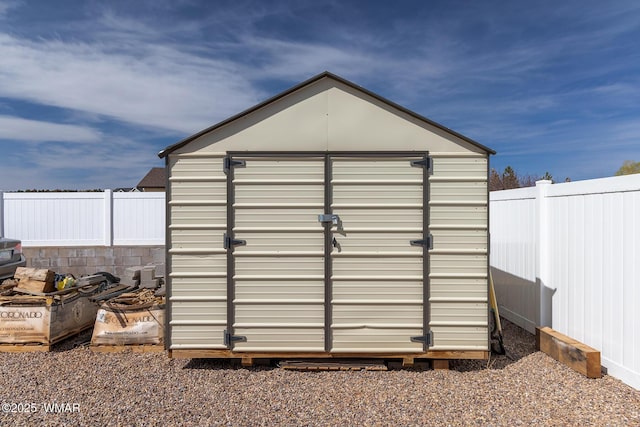 7758 James Pearce Way, Taylor, AZ 85939 - view of shed with a fenced backyard