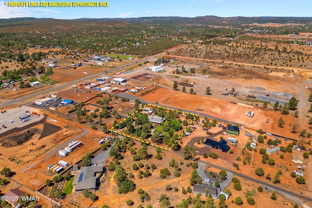 1030 Chamberlain Way, Show Low, AZ 85901 - aerial overview of property's location featuring mountains and a desert landscape
