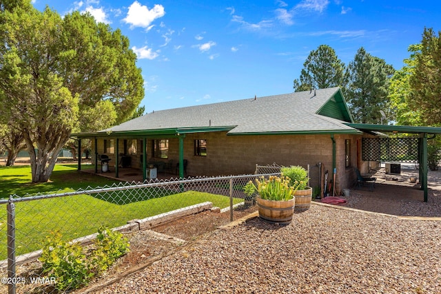 1030 Chamberlain Way, Show Low, AZ 85901 - back of property featuring roof with shingles and a patio
