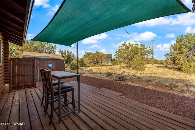 1919 Daggs St, Show Low, AZ 85901 - view of wooden deck