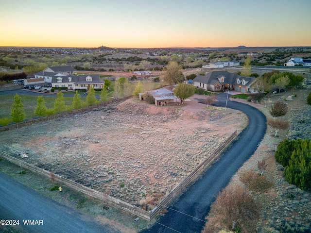 bird's eye view featuring a residential view