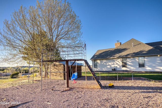 view of jungle gym