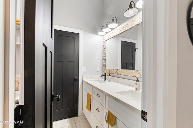full bathroom with double vanity