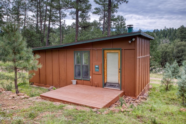 1144 Christopher Creek Loop, Payson, AZ 85541 - view of outbuilding featuring a view of trees