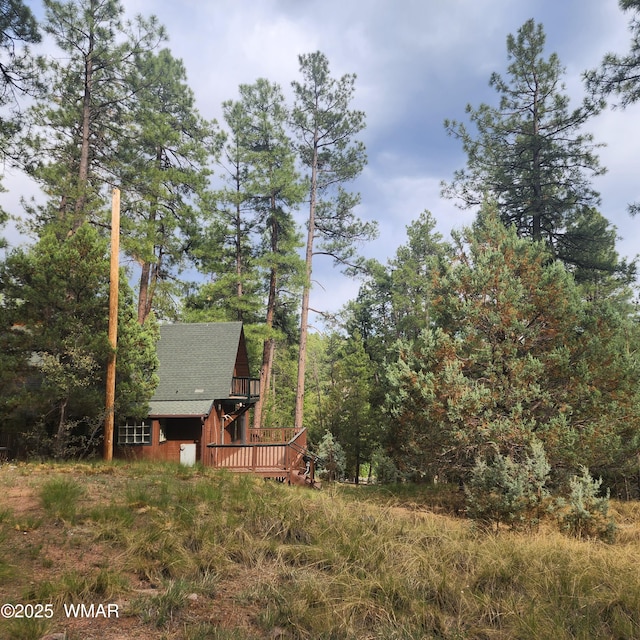 1144 Christopher Creek Loop, Payson, AZ 85541 - view of yard with a wooden deck