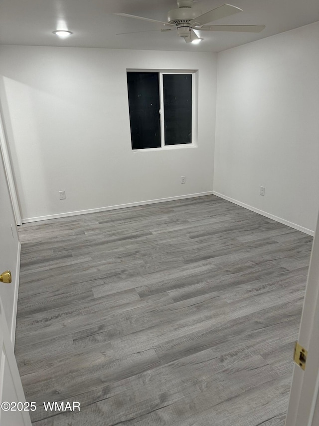 195 S 4th St, Snowflake, AZ 85937 - unfurnished room with baseboards, ceiling fan, and wood finished floors