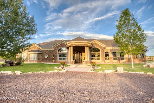 7444 Caldwell Canyon Rd, Snowflake, AZ 85937 - view of front of home with a front lawn
