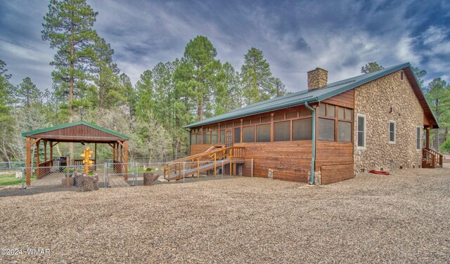 view of horse barn