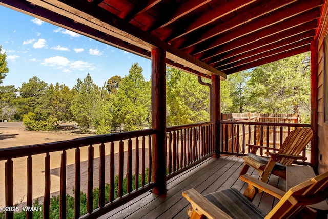 deck with fence