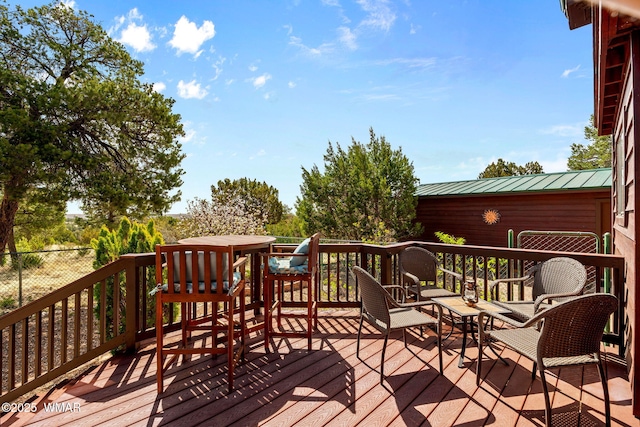 view of wooden deck