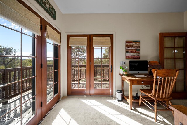 1610 S Canyon Ridge Trl, Show Low, AZ 85901 - carpeted home office featuring french doors