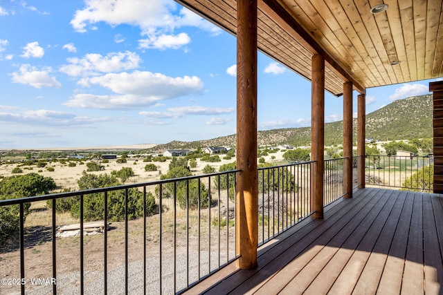 436 E 11th Ln, Eagar, AZ 85925 - wooden deck with a mountain view