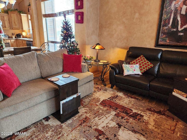 living room featuring wood finished floors