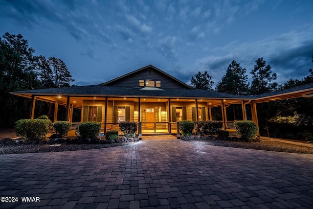 view of front of home with a porch