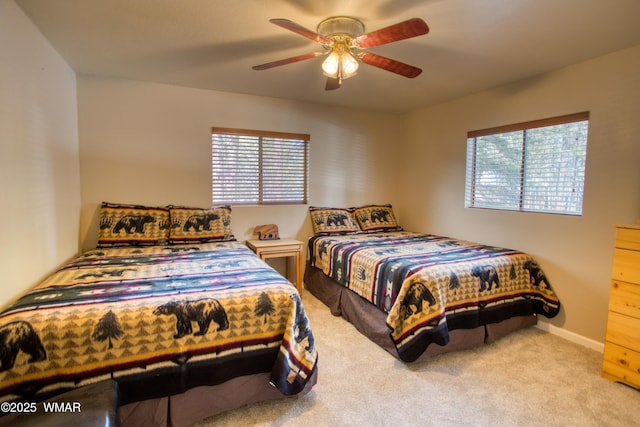 7287 Moon Creek Cir, Pinetop, AZ 85935 - bedroom featuring carpet flooring and a ceiling fan