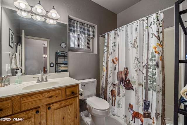 2385 Quarter Horse Trl, Overgaard, AZ 85933 - bathroom with vanity and a shower with curtain