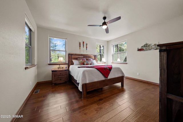 4611 Stonecrop Ln, Show Low, AZ 85901 - bedroom featuring dark wood-style floors and a ceiling fan