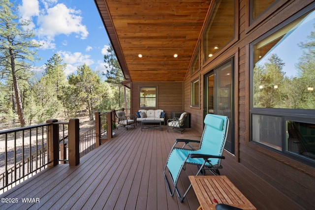 4611 Stonecrop Ln, Show Low, AZ 85901 - deck featuring outdoor lounge area