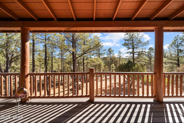 1601 N Stagecoach Cir, Show Low, AZ 85901 - wooden terrace featuring view of scattered trees