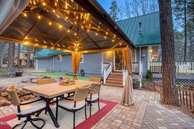 4211 Pinetree Ln, Pinetop, AZ 85935 - view of patio featuring outdoor dining space and fence