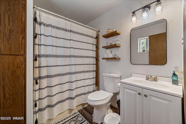 389 E 3rd St, Eagar, AZ 85925 - full bathroom with vanity and a shower with curtain