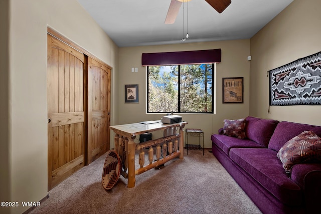 420 N Retreat Way, Show Low, AZ 85901 - carpeted office space with a ceiling fan and baseboards