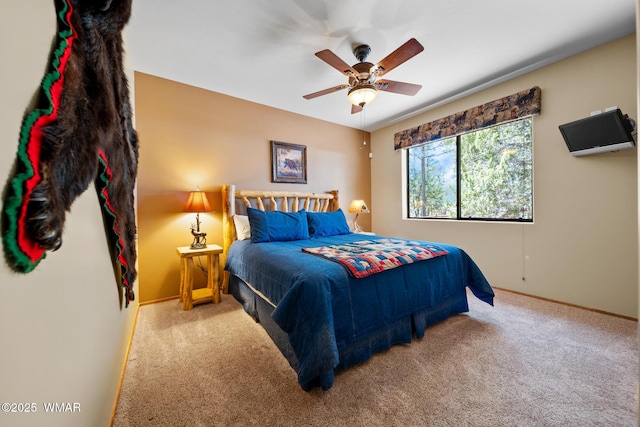 420 N Retreat Way, Show Low, AZ 85901 - carpeted bedroom with baseboards and ceiling fan
