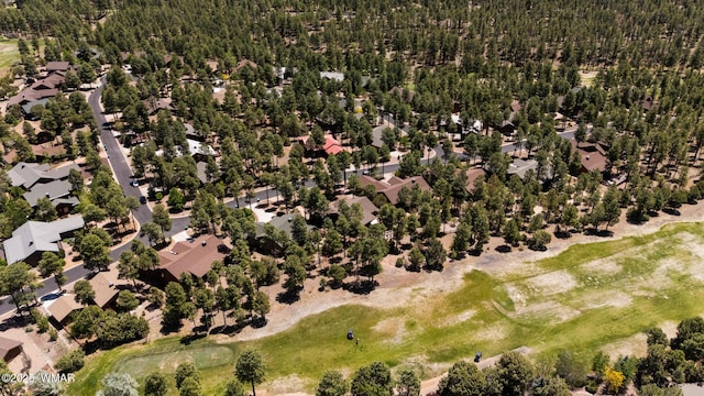 420 N Retreat Way, Show Low, AZ 85901 - aerial view of property and surrounding area with a heavily wooded area, nearby suburban area, and a local golf course