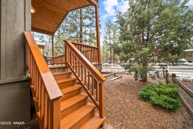 view of staircase