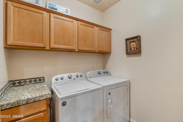 4186 Stone Pine Dr, Pinetop, AZ 85935 - laundry room with washing machine and clothes dryer and cabinet space