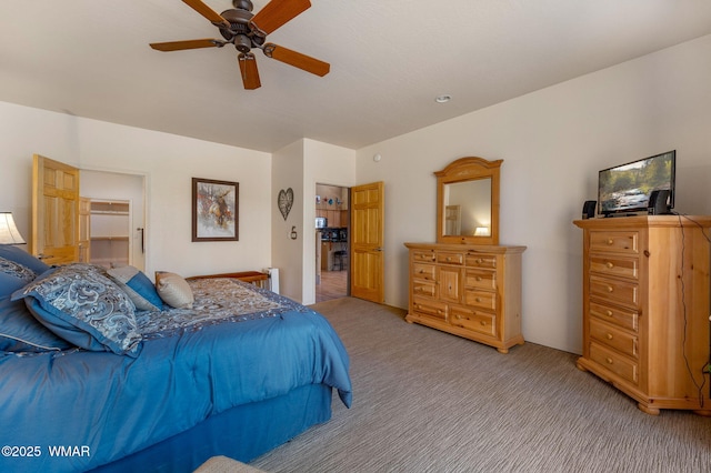 4186 Stone Pine Dr, Pinetop, AZ 85935 - carpeted bedroom featuring ceiling fan