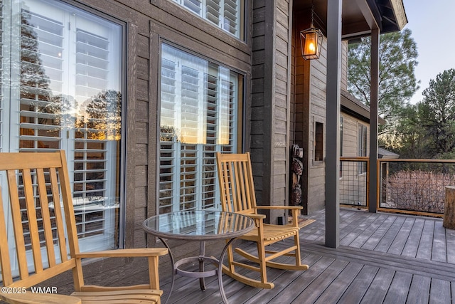 view of wooden deck