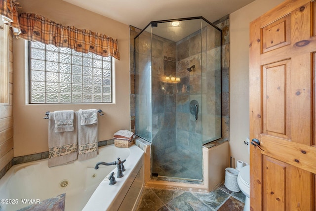 2353 Florian Meadow Trl, Overgaard, AZ 85933 - bathroom featuring a shower stall and a whirlpool tub