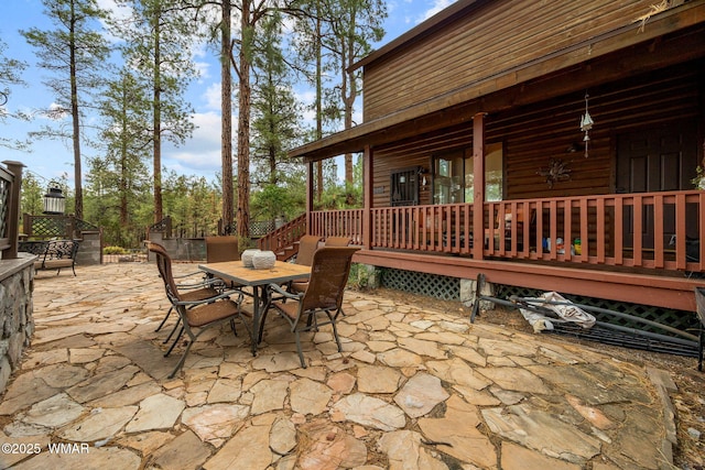 2353 Florian Meadow Trl, Overgaard, AZ 85933 - view of patio / terrace with outdoor dining area and a deck