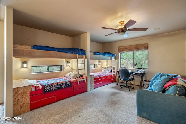 2353 Florian Meadow Trl, Overgaard, AZ 85933 - bedroom with carpet, a desk, and ceiling fan
