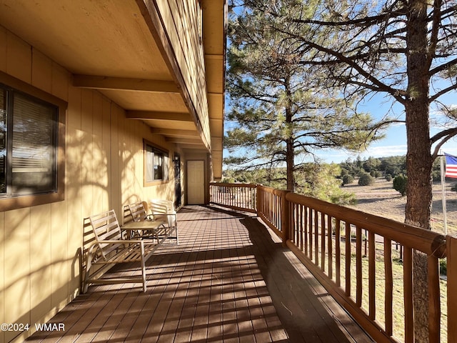 view of wooden deck